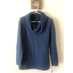 NWT Style & Co Womens Size Small Blue Cowl Neck Sweater Ribbed